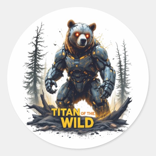 Titan of the Wild - Robotic Beer Sticker (Voorkant)