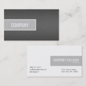 Titane brossé avec carte de visite orange brûlé (Devant / Derrière)