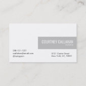 Titane brossé avec carte de visite orange brûlé (Dos)