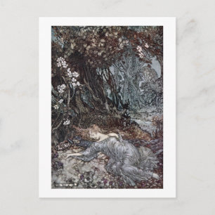 Titania Lying Aslaap Briefkaart