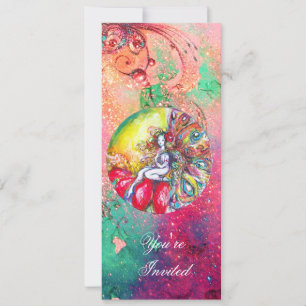 TITANIA, roze geel blauw groen rood glinstert Kaart