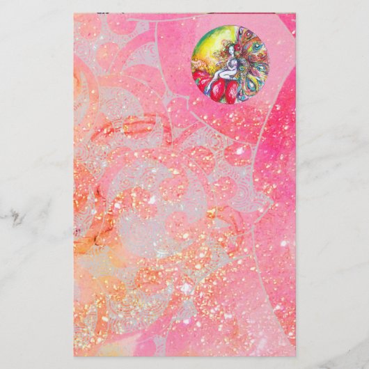 TITANIA ,roze geel rood Briefpapier (Voorkant)