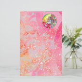 TITANIA ,roze geel rood Briefpapier (Staand voorkant)