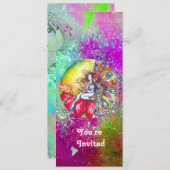 TITANIA, roze gele paarse blauwe rode vonk Kaart (Voorkant / Achterkant)