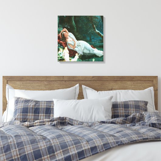 Titania Slapen in het maanlicht Simmons Fae Art Canvas Afdruk (Insitu (Slaapkamer))
