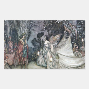 Titania vintage d'Arthur Rackham et autocollant