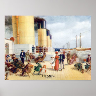 Titanic 100th Jubileum color Boat Deck Afbeelding Poster