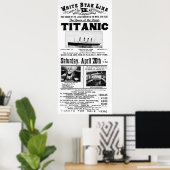 Titanic 3rd Class Adverteren Poster (Thuiskantoor)