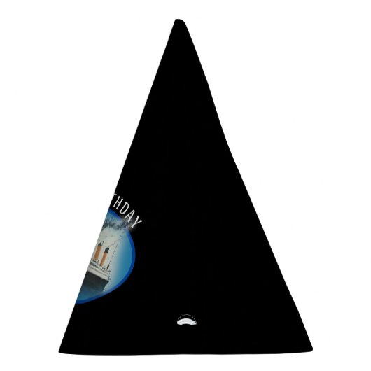 Titanic Birthday Black RMS White Star Line Ship Feesthoedjes (Rechts)