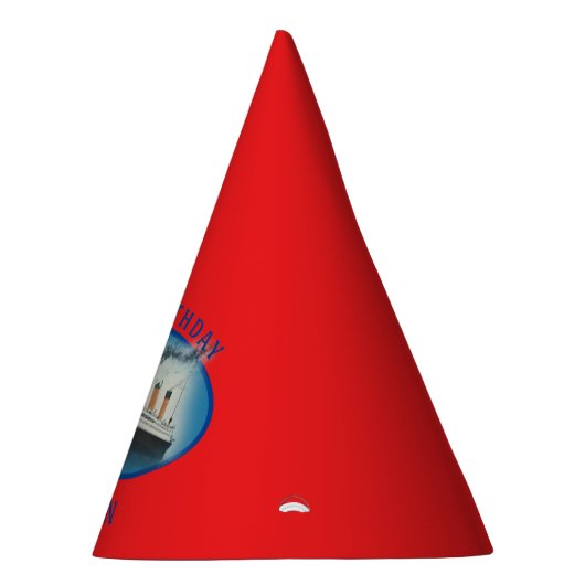 Titanic Birthday Red RMS White Star Line Ship Feesthoedjes (Rechts)