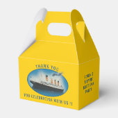 Titanic Birthday Yellow RMS White Star Line Ship Bedankdoosjes (Achterkant)