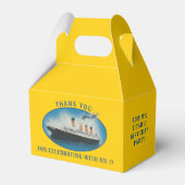 Titanic Birthday Yellow RMS White Star Line Ship Bedankdoosjes (Voorkant Zijde)
