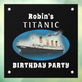 Titanic Black Birthday  Raamsticker (Vel 3)