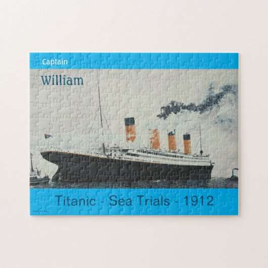Titanic Blue White Star Line Ship Legpuzzel (Horizontaal)