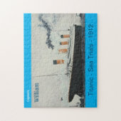 Titanic Blue White Star Line Ship Legpuzzel (Verticaal)