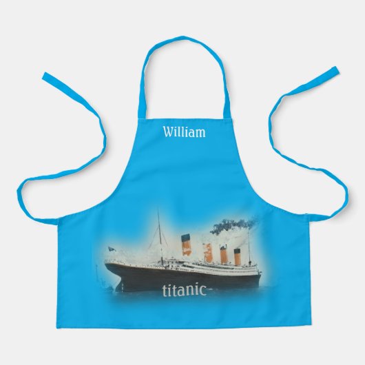 Titanic Blue White Star Line Ship Schort (Voorkant)