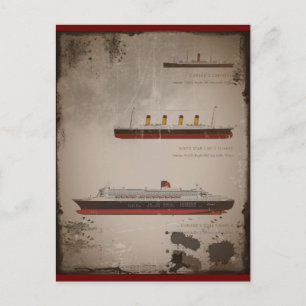 Titanic Carpathia en Mary Briefkaart