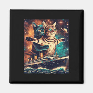 Titanic Cats Funny T-shirt Magneet
