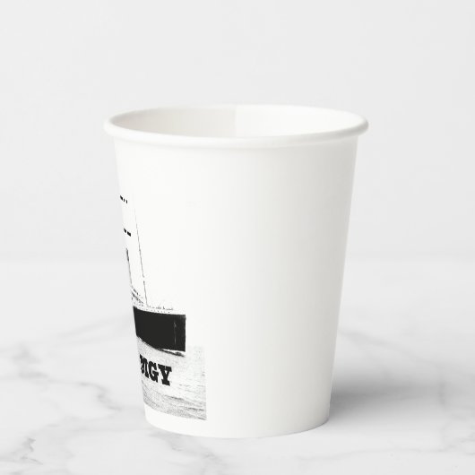 Titanic CQD de MGY Wireless Distress Signal Papieren Bekers (Links)