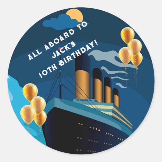 Titanic Cruise Liner Classic Round Sticker (Voorkant)