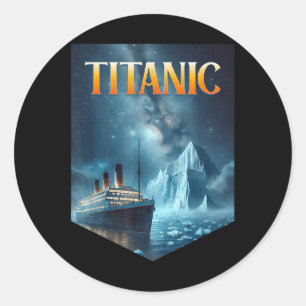 Titanic Cruise Ship Iceberg 1912 RMS Voyage Mannen Ronde Sticker