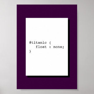 Titanic Float helemaal Funny CSS Poster