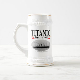 Titanic Ghost Ship Beer Stein (wit) Bierpul
