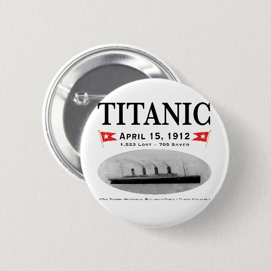 Titanic Ghost Ship Button (rond) (vierkant tegen) (Voorkant /achterkant)