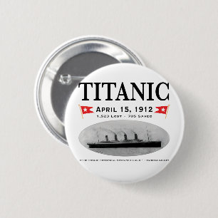 Titanic Ghost Ship Button (rond) (vierkant tegen)