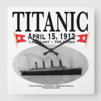 Titanic Ghost Ship Clock Vierkante Klok