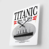 Titanic Ghost Ship Clock Vierkante Klok (Hoek)