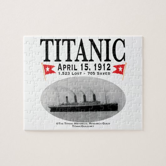 Titanic Ghost Ship Jigzaag Puzzle (wit) Legpuzzel (Horizontaal)
