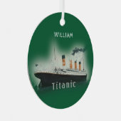 Titanic Green Metalen Ornament (Voorkant Rechts)