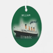 Titanic Green Metalen Ornament (Voorkant links)