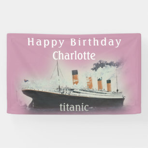  Titanic Happy Birthday Girl Pink Name Ship Spandoek