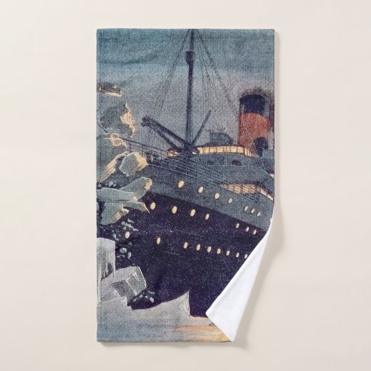 Titanic Hits Iceberg (Serviette à main)