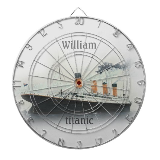 Titanic  Iceberg Grey White Star Line Ship Dartbord (Voorkant)