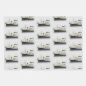 Titanic Iceberg Grey White Star Line Ship Inpakpapier Vel (Voorkant 3)