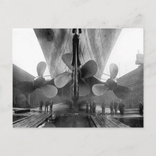 Titanic in Dry Dock, 1910 Briefkaart