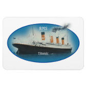 Titanic Maritime Blue White Star Line RMS Ship Magneet (Horizontaal)