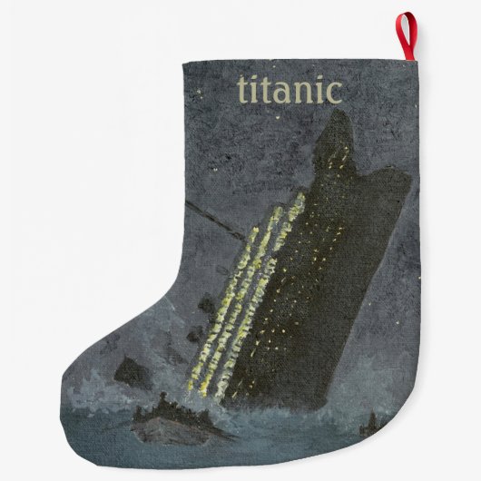 Titanic Maritime Disaster Shipwreck Grote Kerstsok (Achterkant)