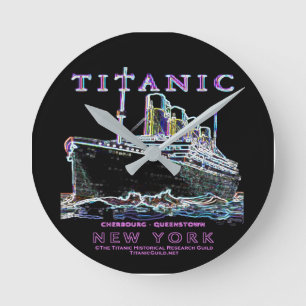 Titanic Neon Clock Ronde Klok