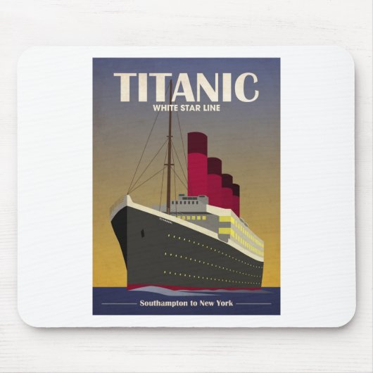 Titanic Ocean Liner Art Deco Print Muismat (Voorkant)