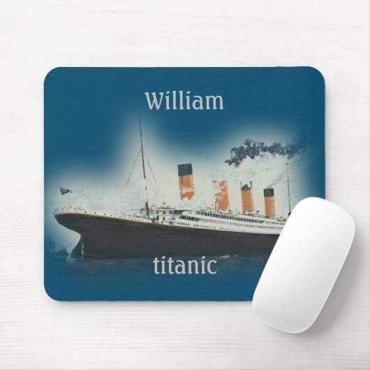  Titanic Ocean Liner Boy Zee Name Ship Muismat (Met muis)