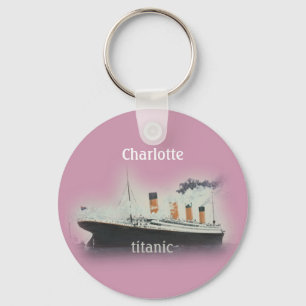 Titanic Ocean Liner Girl Pink Name Ship Sleutelhanger