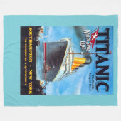 Titanic Ocean Liner Poster Fleece Deken (Voorkant (Horizontaal))