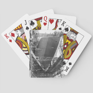 Titanic onder bouwkaarten pokerkaarten