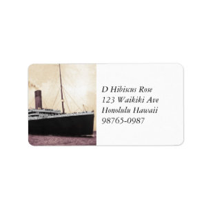 Titanic op her Maiden Voyage Etiket