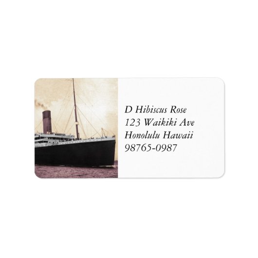 Titanic op her Maiden Voyage Etiket (Voorkant)