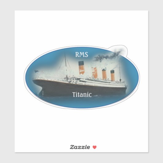 Titanic Oval Sticker (Vel)